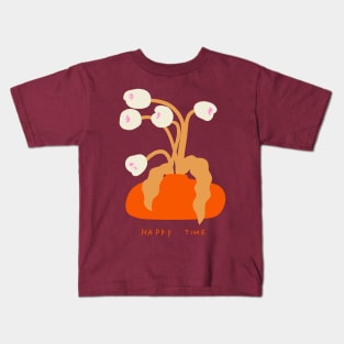 Modern illustration with flowers in vase and positive quote. Kids T-Shirt